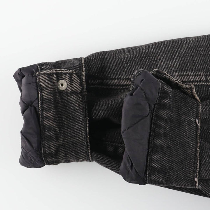 Levi's Levi's Premium Padded Black Denim Jacket, Men's Size Small cotton black type Vintage Second Hand