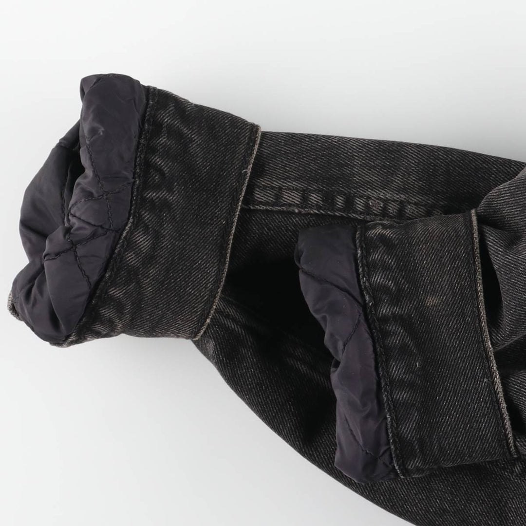 Levi's Levi's Premium Padded Black Denim Jacket, Men's Size Small cotton black type Vintage Second Hand