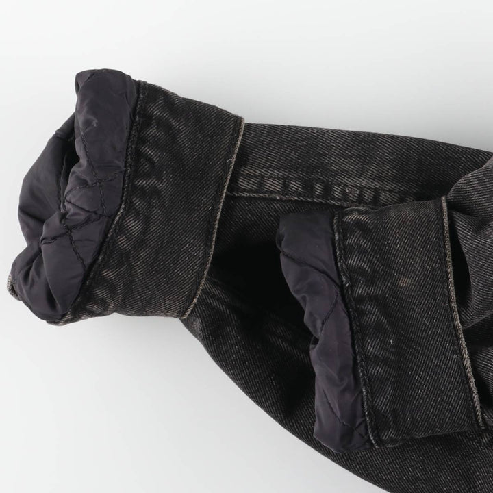Levi's Levi's Premium Padded Black Denim Jacket, Men's Size Small cotton black type Vintage Second Hand