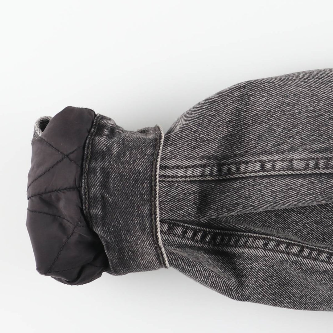 Levi's Premium Black Denim Boa Jacket, Men's Size S (equivalent) cotton black type Vintage Second Hand