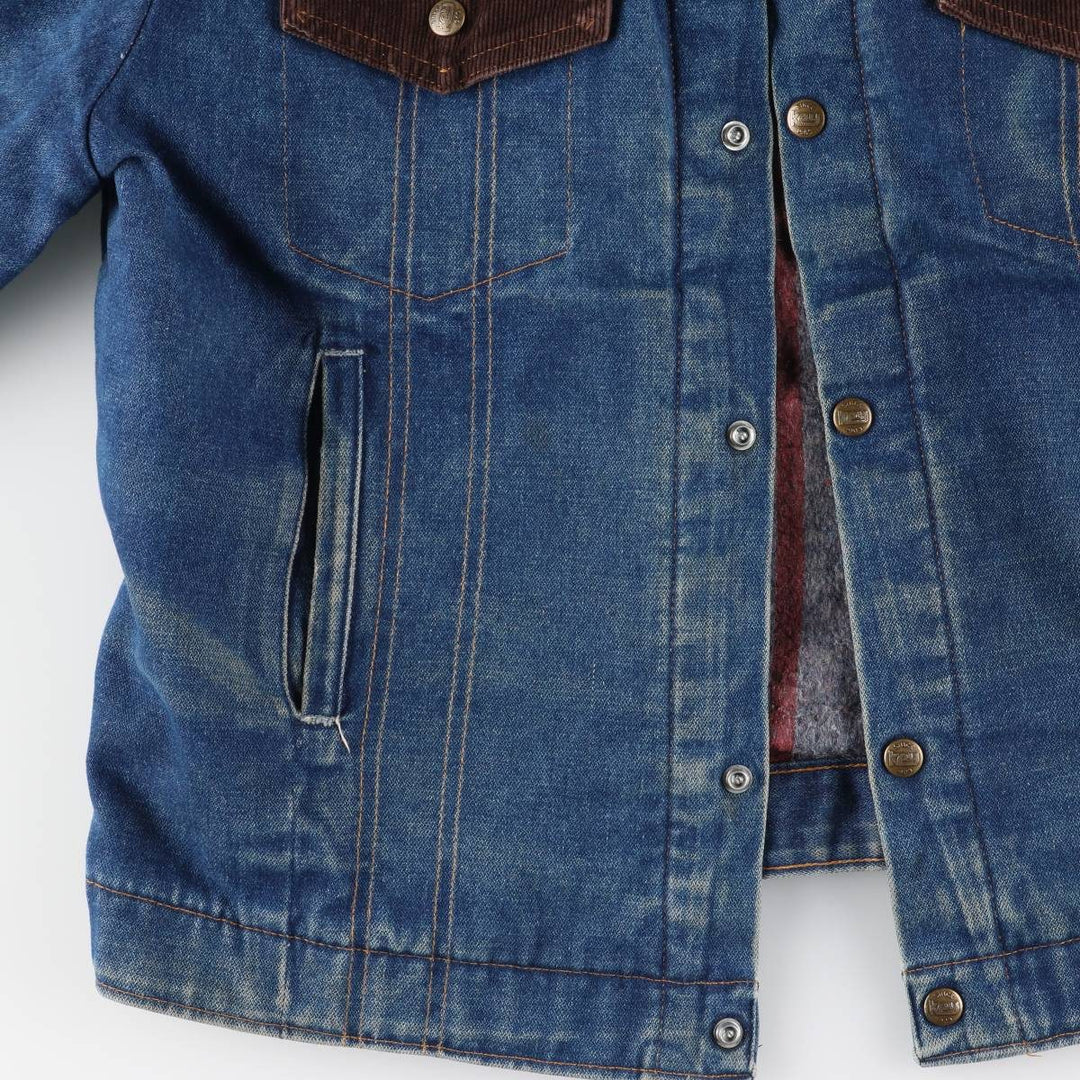 Vintage 1970'S Key Imperial denim jacket, men's size XL unclear blue type Vintage Second Hand