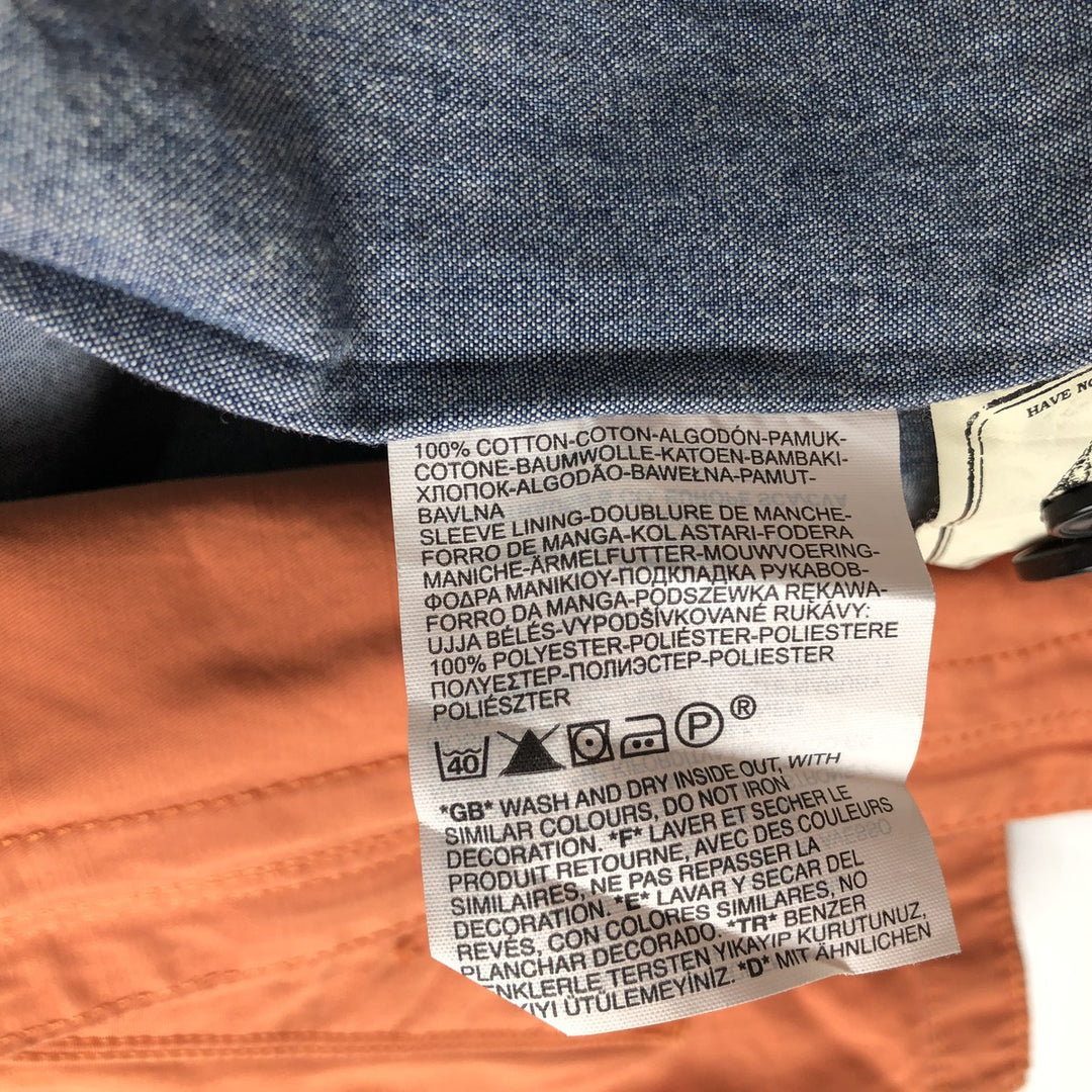 Levi's Standard Fit Cotton Parka, Men's Size Medium cotton orange type Vintage Second Hand