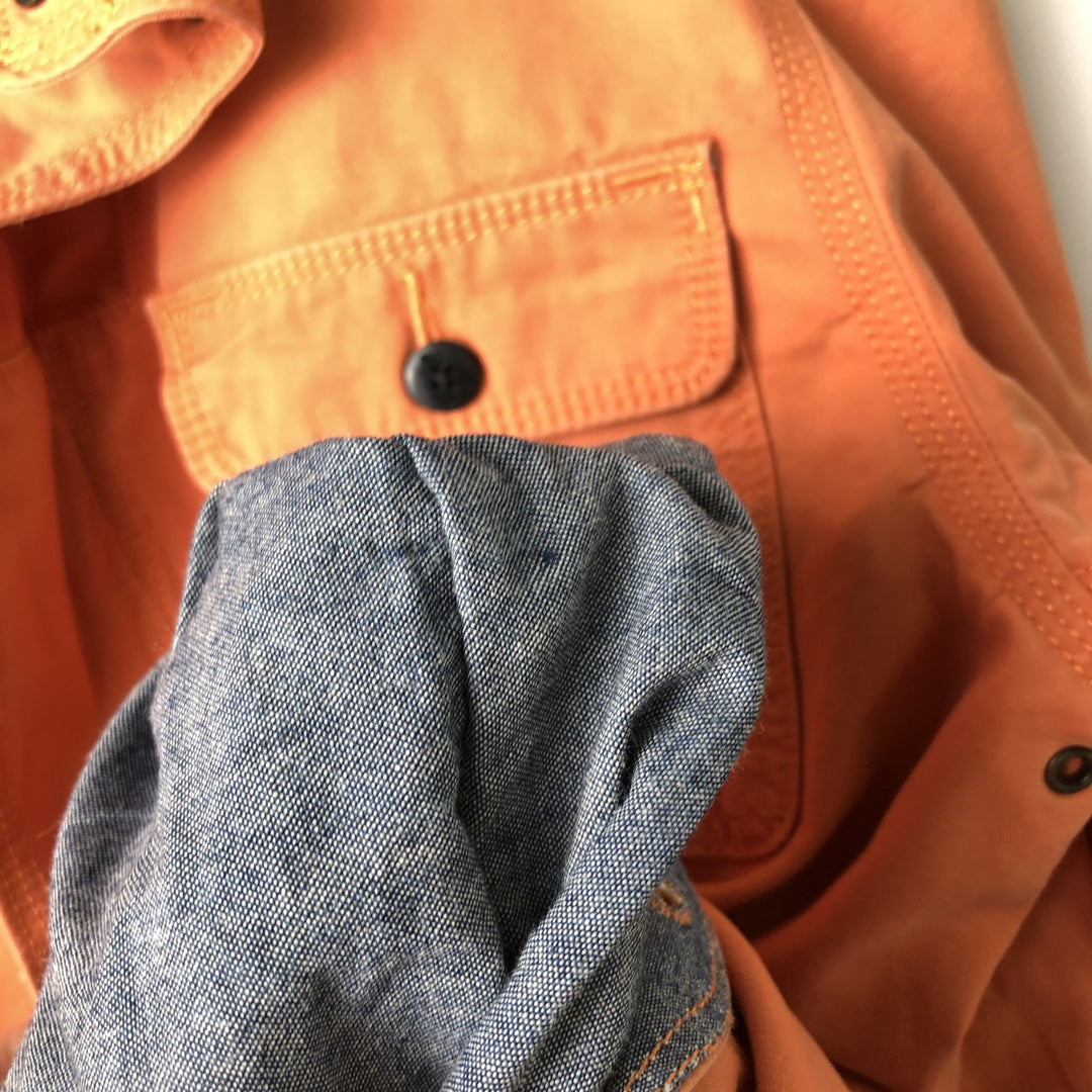 Levi's Standard Fit Cotton Parka, Men's Size Medium cotton orange type Vintage Second Hand