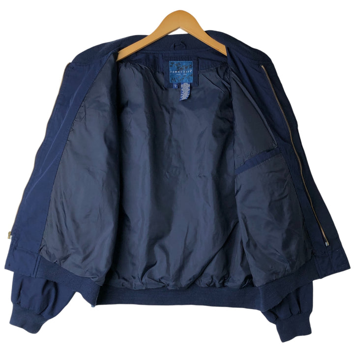 Vintage 80s-90'S Town Craft Derby Jacket with Cup Shoulder Strap, Men's Size L cotton Navy blue Vintage Second Hand