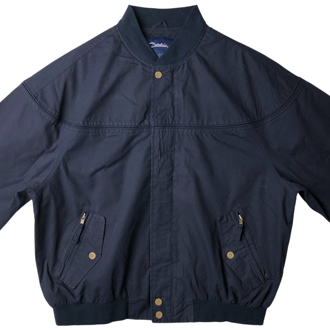 Catalina Derby Jacket, Cup Shoulder Jacket, Men's Size L cotton navy blue type Vintage Second Hand