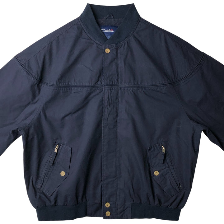 Catalina Derby Jacket, Cup Shoulder Jacket, Men's Size L cotton navy blue type Vintage Second Hand