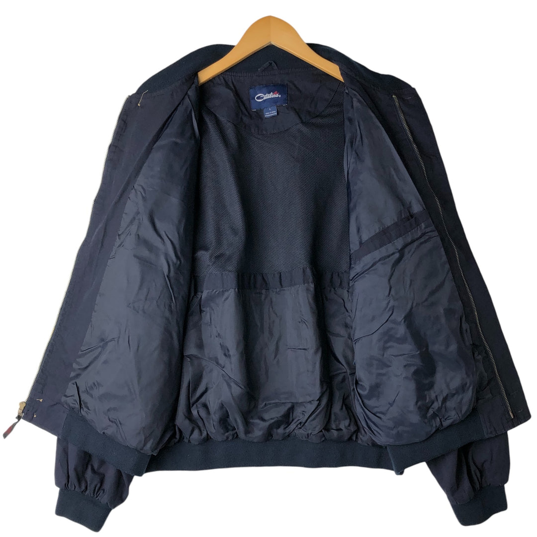 Catalina Derby Jacket, Cup Shoulder Jacket, Men's Size L cotton navy blue type Vintage Second Hand