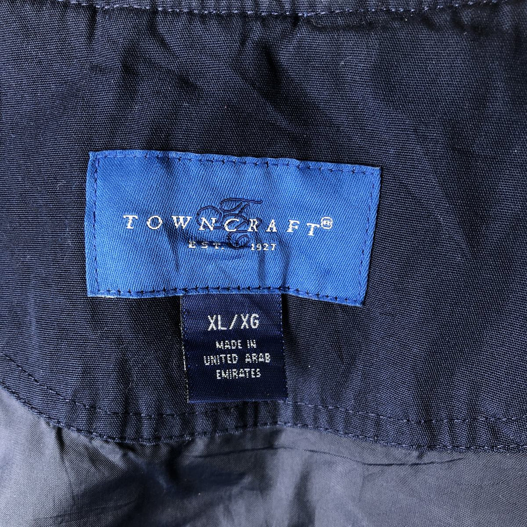 Vintage 80s-90'S Town Craft Derby Jacket, Cup Shoulder, Men's XL cotton navy blue type Vintage Second Hand