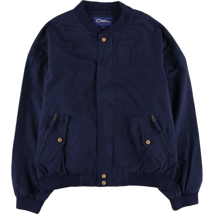 Catalina Derby Jacket, Cup Shoulder Jacket, Men's Size L cotton navy blue type Vintage Second Hand