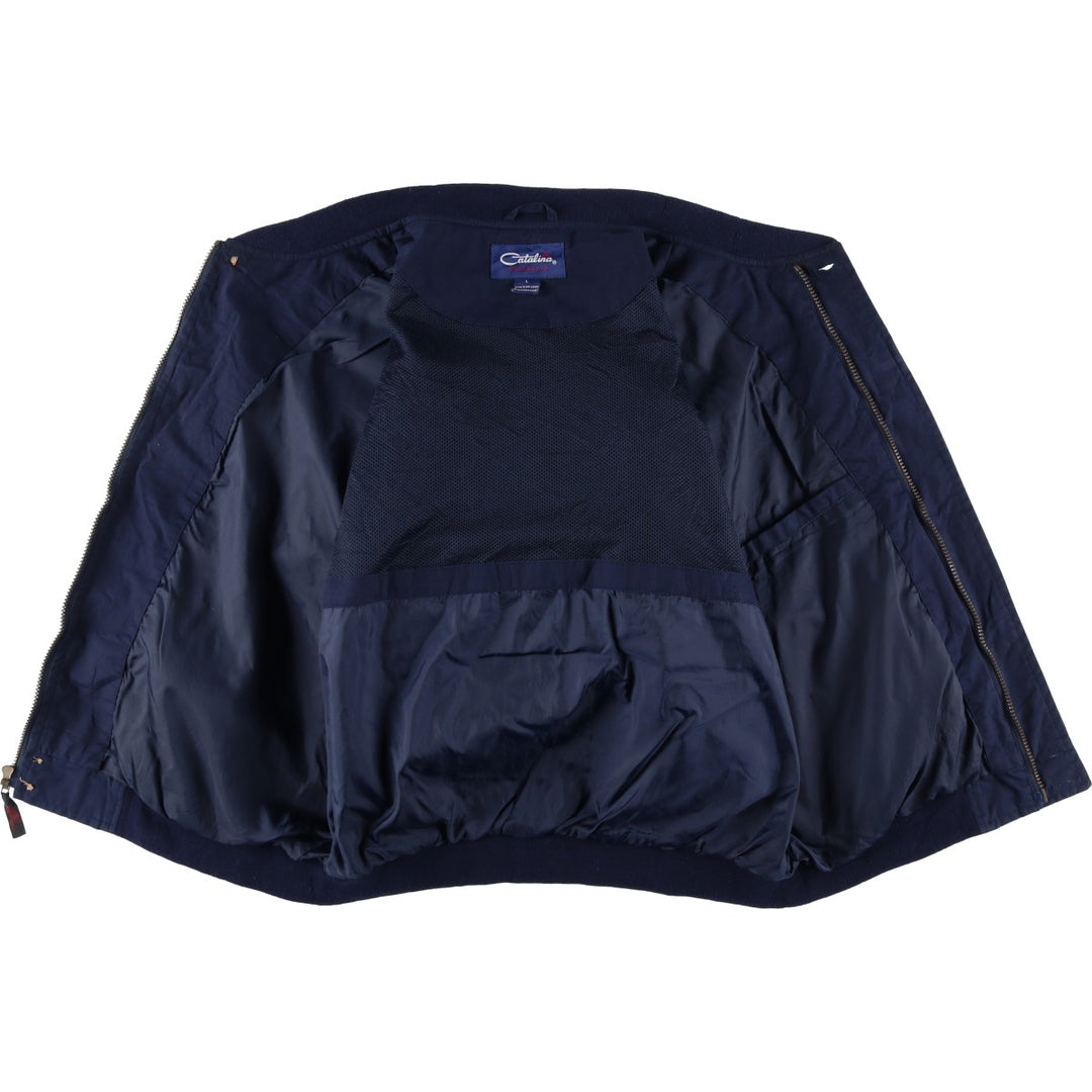 Catalina Derby Jacket, Cup Shoulder Jacket, Men's Size L cotton navy blue type Vintage Second Hand