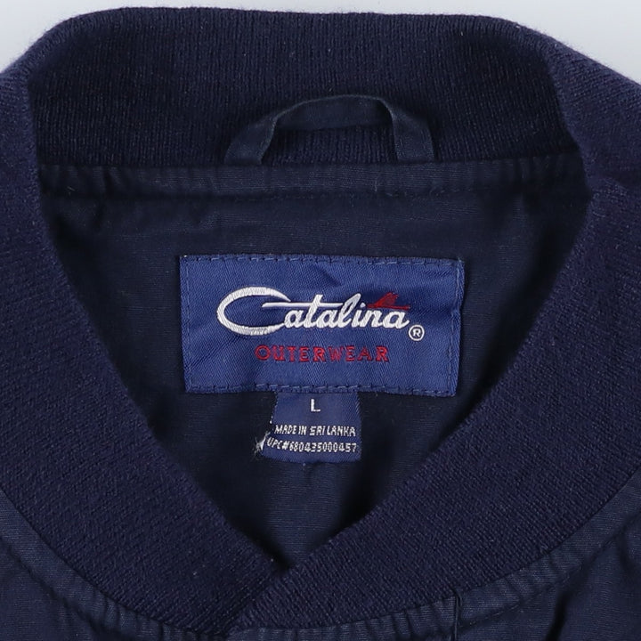 Catalina Derby Jacket, Cup Shoulder Jacket, Men's Size L cotton navy blue type Vintage Second Hand