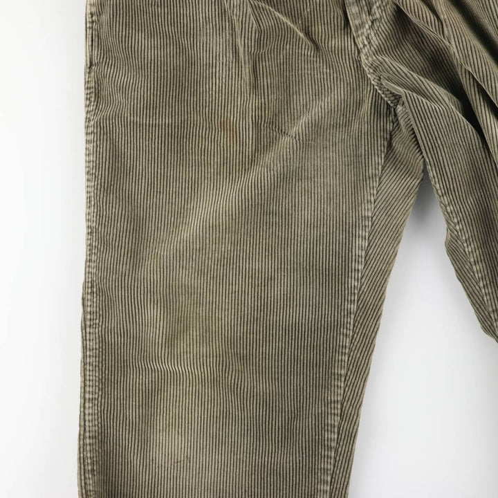 1980'S Ralph Lauren POLO by Ralph Lauren Two-pleat Corduroy Pants, Made in USA, Men's, Size W32 cotton green type yellow green Vintage Second Hand