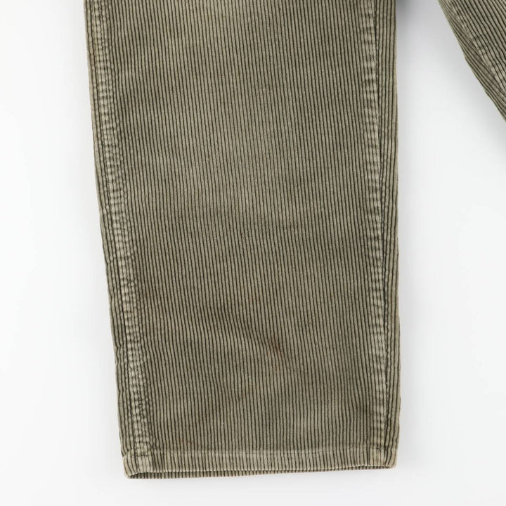 1980'S Ralph Lauren POLO by Ralph Lauren Two-pleat Corduroy Pants, Made in USA, Men's, Size W32 cotton green type yellow green Vintage Second Hand