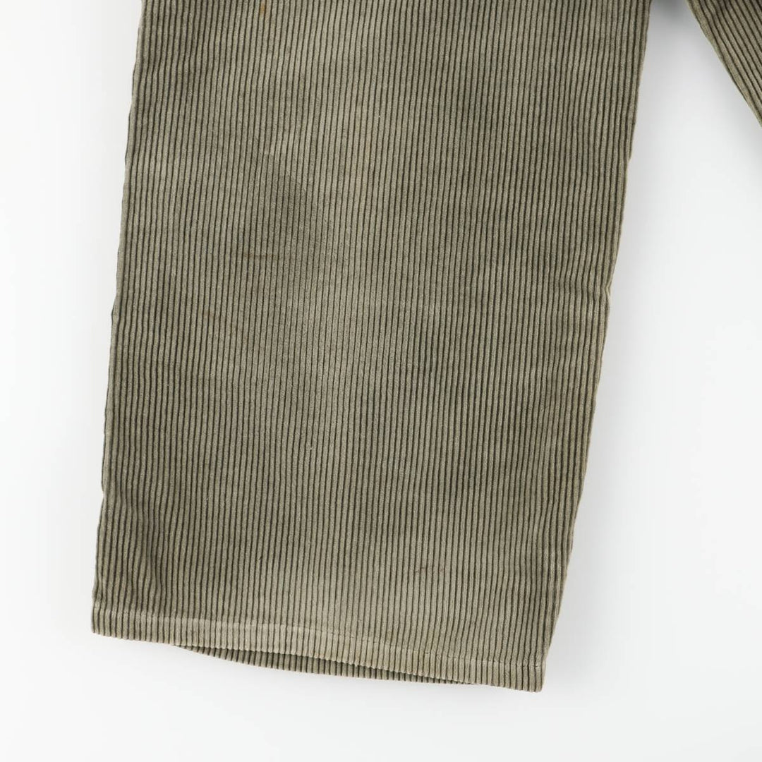 1980'S Ralph Lauren POLO by Ralph Lauren Two-pleat Corduroy Pants, Made in USA, Men's, Size W32 cotton green type yellow green Vintage Second Hand