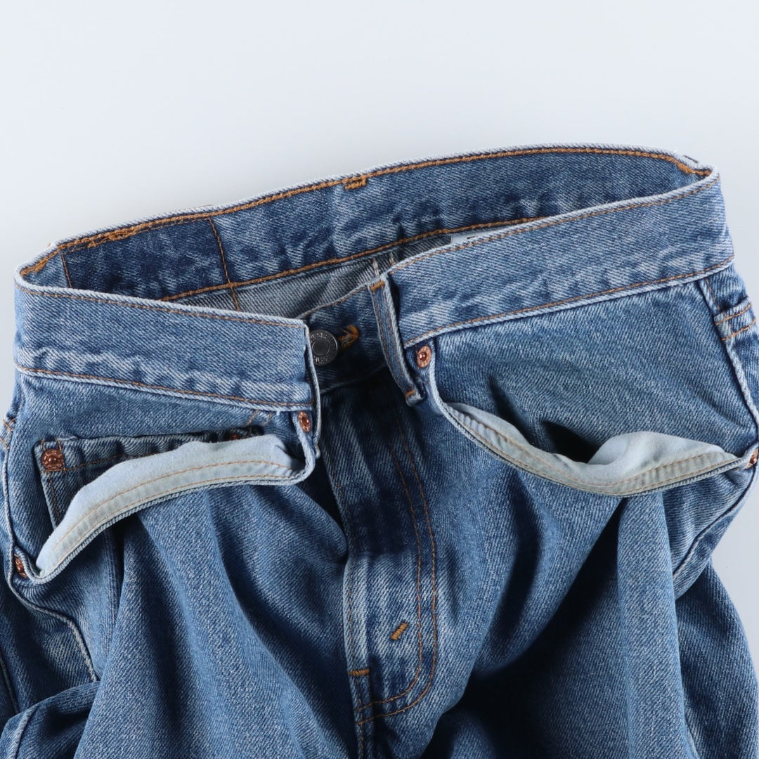 2000'S Levi's 505 Regular Fit Straight Leg Tapered Denim Pants, Made in USA, Men's Size W30 cotton blue type Vintage Second Hand