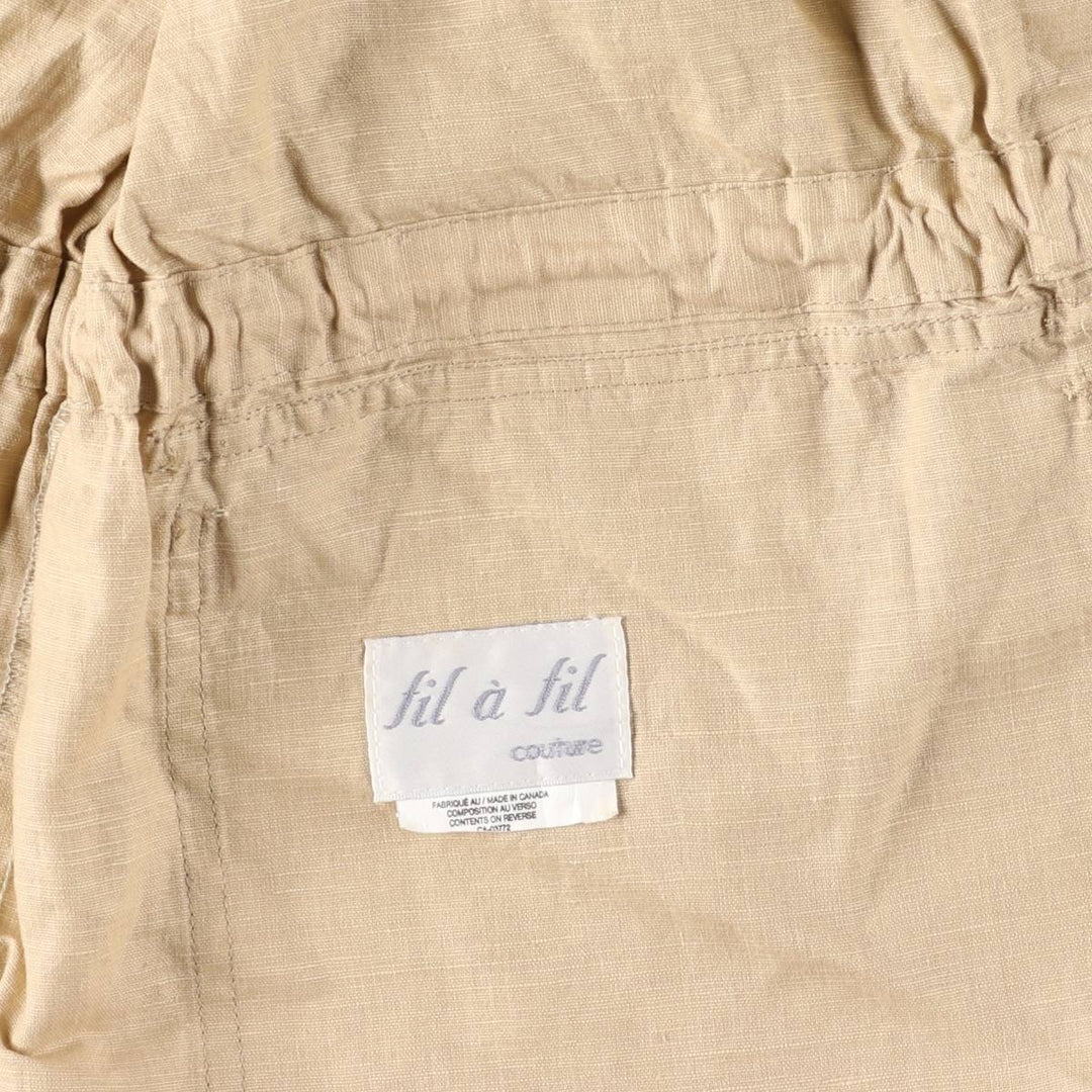fil a fil Hooded Zip-Up Jacket, Made in Canada, Men's Size XL (approx.) unclear Beige type Vintage Second Hand