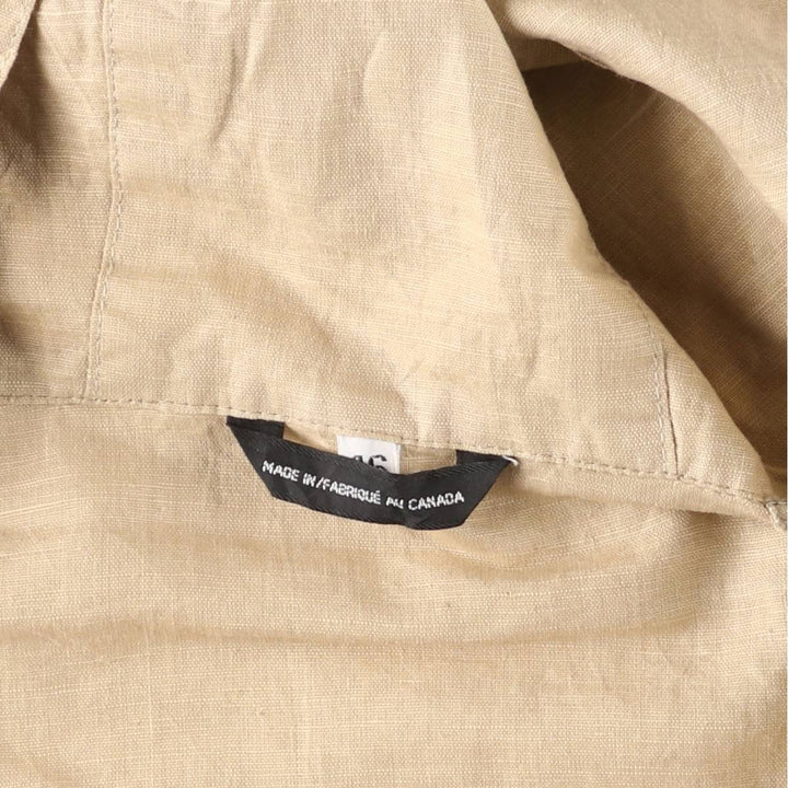 fil a fil Hooded Zip-Up Jacket, Made in Canada, Men's Size XL (approx.) unclear Beige type Vintage Second Hand
