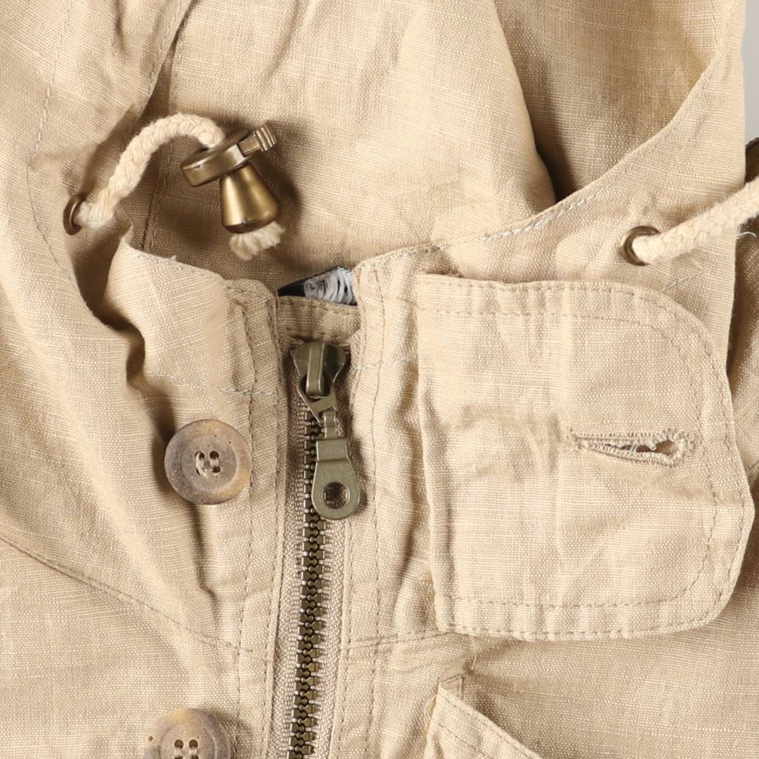 fil a fil Hooded Zip-Up Jacket, Made in Canada, Men's Size XL (approx.) unclear Beige type Vintage Second Hand