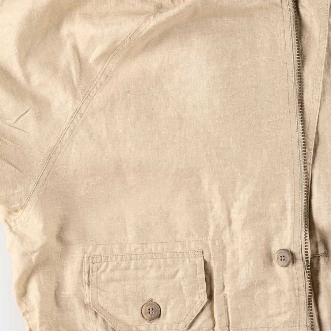 fil a fil Hooded Zip-Up Jacket, Made in Canada, Men's Size XL (approx.) unclear Beige type Vintage Second Hand