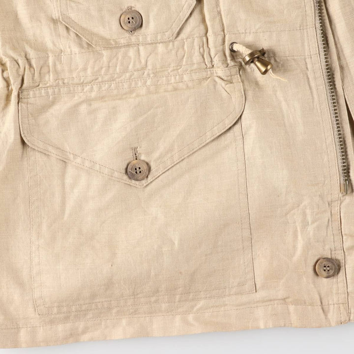fil a fil Hooded Zip-Up Jacket, Made in Canada, Men's Size XL (approx.) unclear Beige type Vintage Second Hand