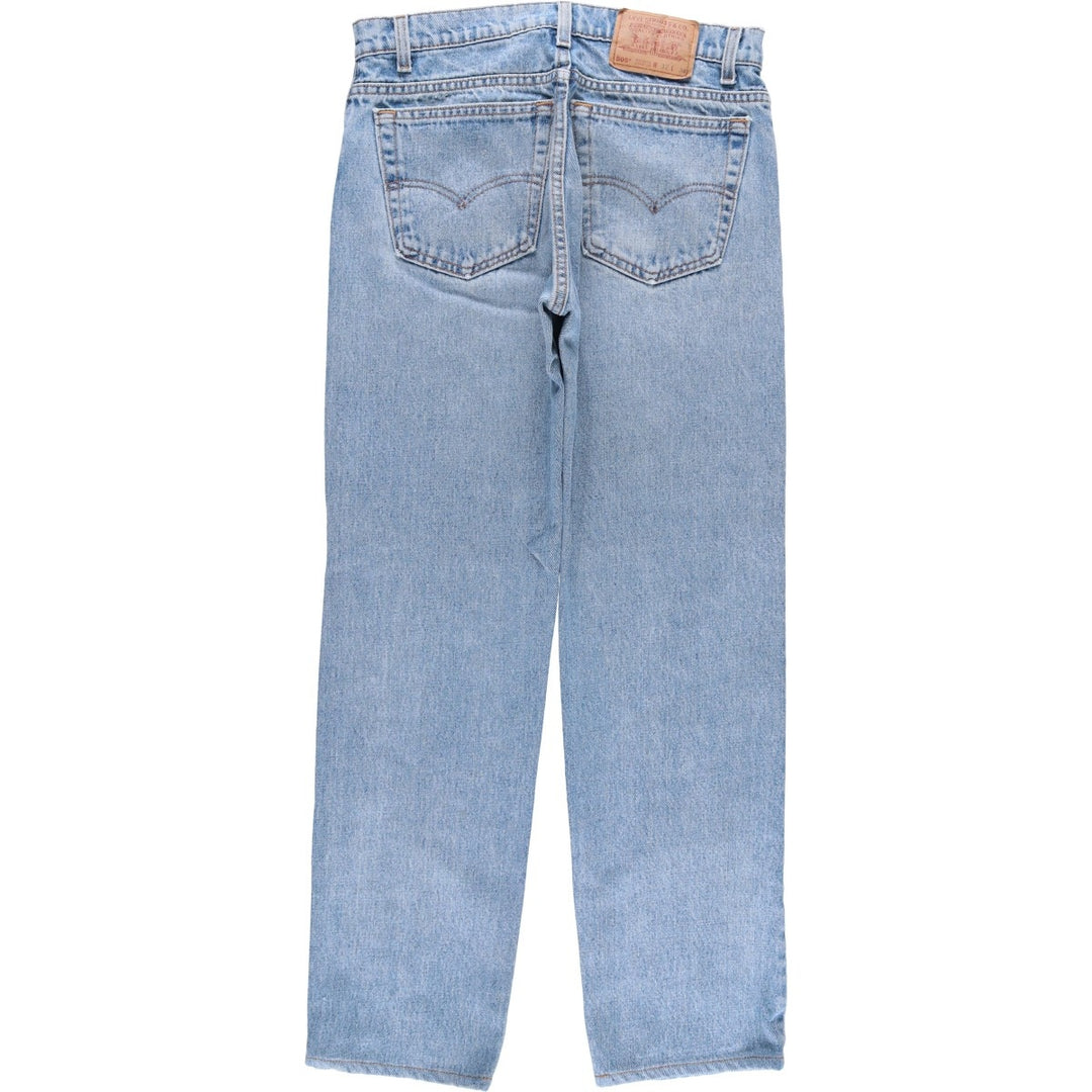 90'S Levi's 00505-4891 Regular Fit Straight Leg Tapered Denim Pants, Made in USA, Men's, Size W32, Vintage cotton blue type Vintage Second Hand