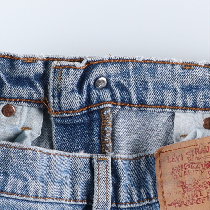 90'S Levi's 00505-4891 Regular Fit Straight Leg Tapered Denim Pants, Made in USA, Men's, Size W32, Vintage cotton blue type Vintage Second Hand