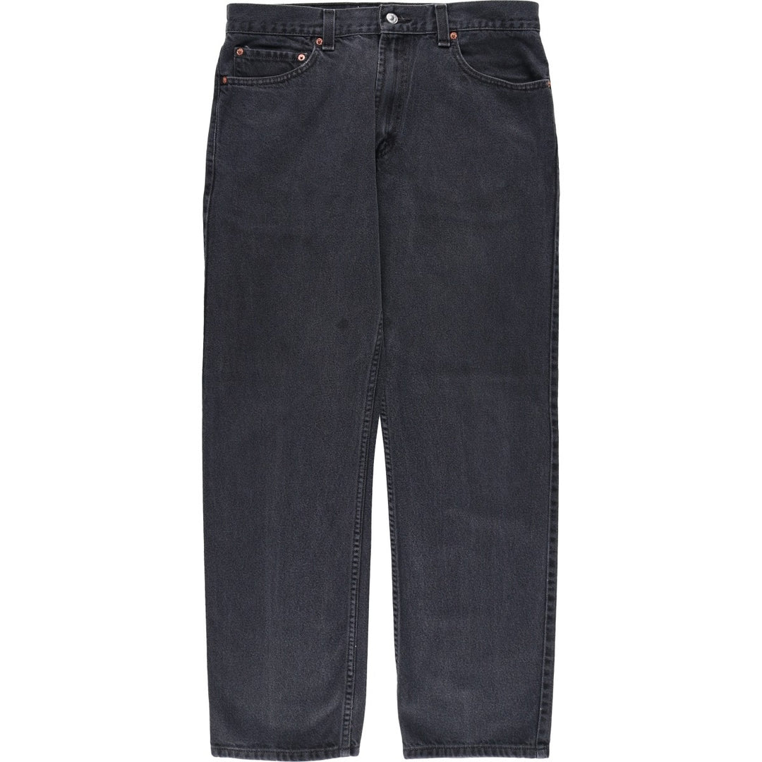 Levi's 505 REGULAR FIT Black Denim Tapered Denim Pants Men's W34 cotton black type Vintage Second Hand