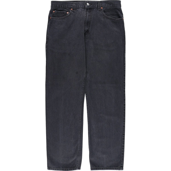 Levi's 505 REGULAR FIT Black Denim Tapered Denim Pants Men's W34 cotton black type Vintage Second Hand