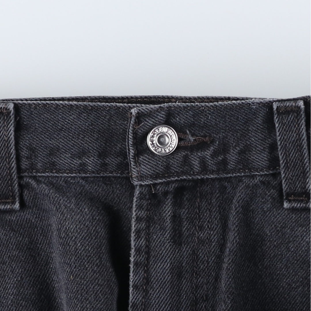 Levi's 505 REGULAR FIT Black Denim Tapered Denim Pants Men's W34 cotton black type Vintage Second Hand