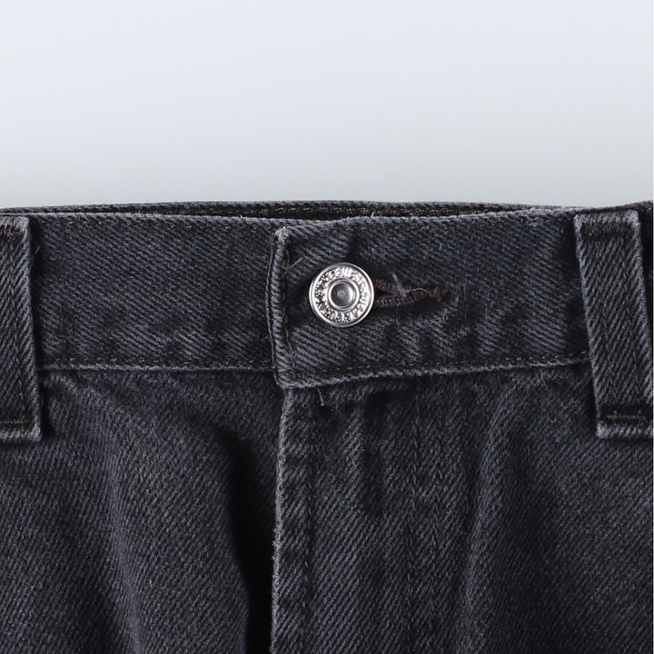 Levi's 505 REGULAR FIT Black Denim Tapered Denim Pants Men's W34 cotton black type Vintage Second Hand