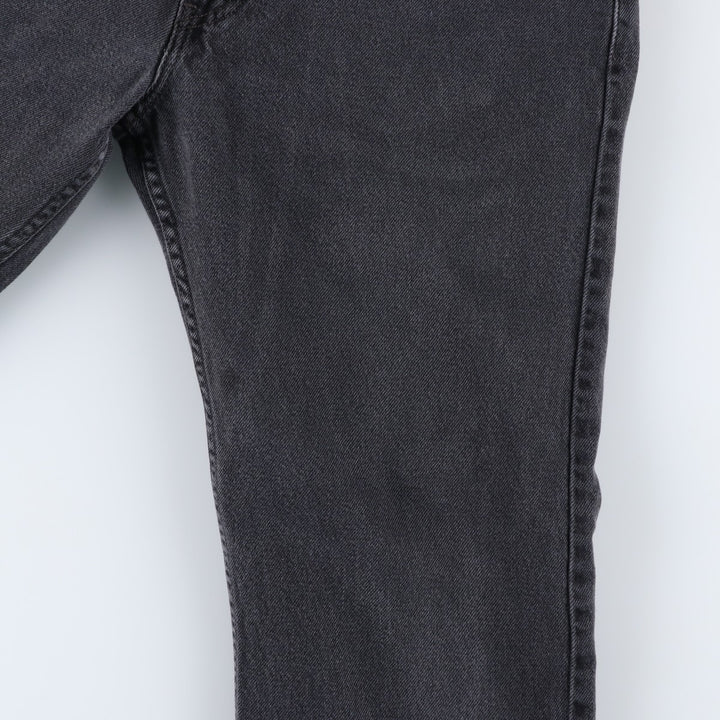 Levi's 505 REGULAR FIT Black Denim Tapered Denim Pants Men's W34 cotton black type Vintage Second Hand