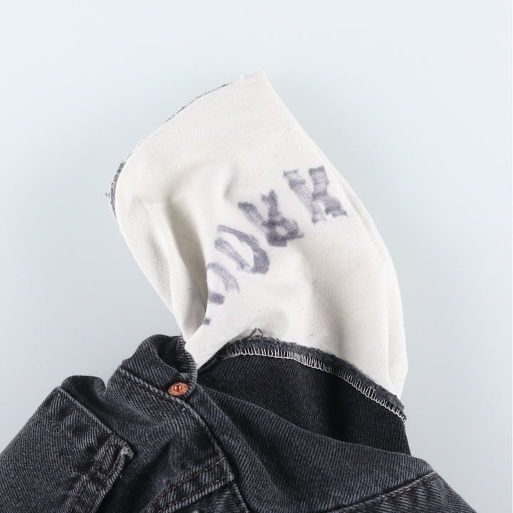 Levi's 505 REGULAR FIT Black Denim Tapered Denim Pants Men's W34 cotton black type Vintage Second Hand