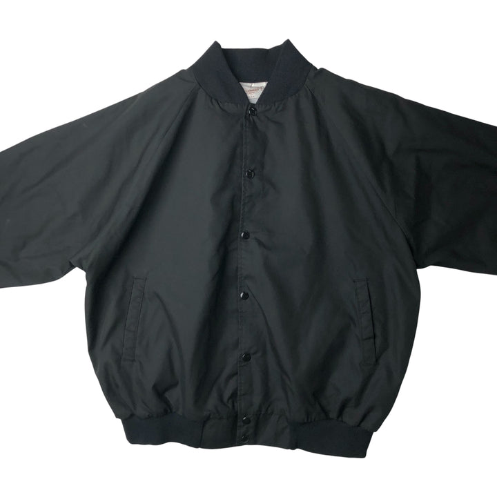 Vintage 1990'S AUBURN Varsity Jacket with Back Print, Made in USA, Men's XL polyester black type Vintage Second Hand