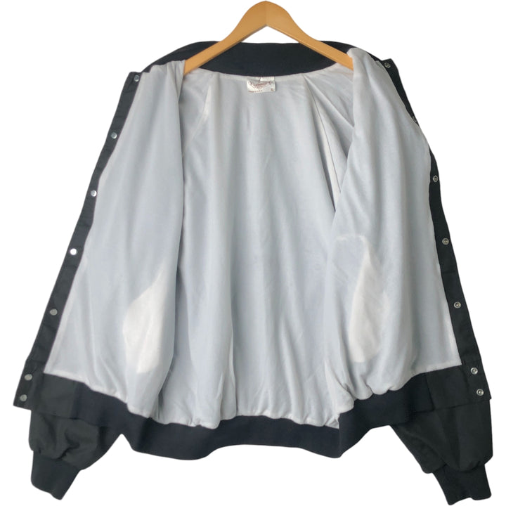 Vintage 1990'S AUBURN Varsity Jacket with Back Print, Made in USA, Men's XL polyester black type Vintage Second Hand
