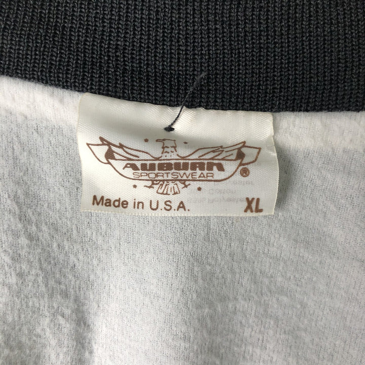Vintage 1990'S AUBURN Varsity Jacket with Back Print, Made in USA, Men's XL polyester black type Vintage Second Hand