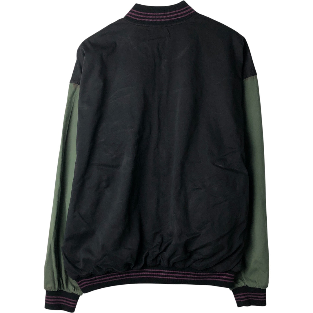 Ashworth Cotton Varsity Jacket, Made in USA, Men's Size L cotton black type Vintage Second Hand