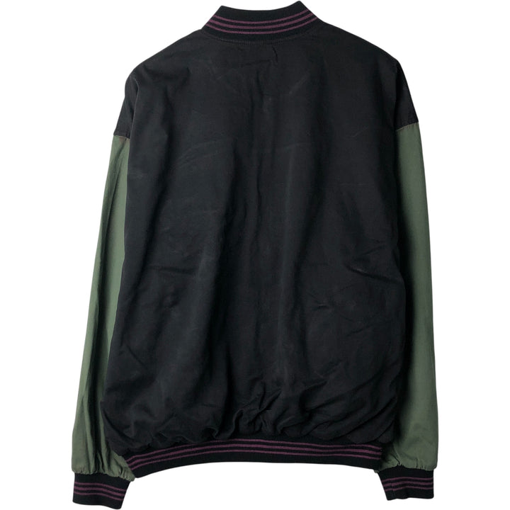 Ashworth Cotton Varsity Jacket, Made in USA, Men's Size L cotton black type Vintage Second Hand