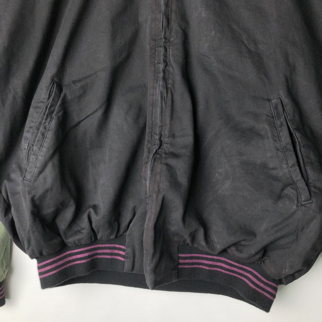 Ashworth Cotton Varsity Jacket, Made in USA, Men's Size L cotton black type Vintage Second Hand