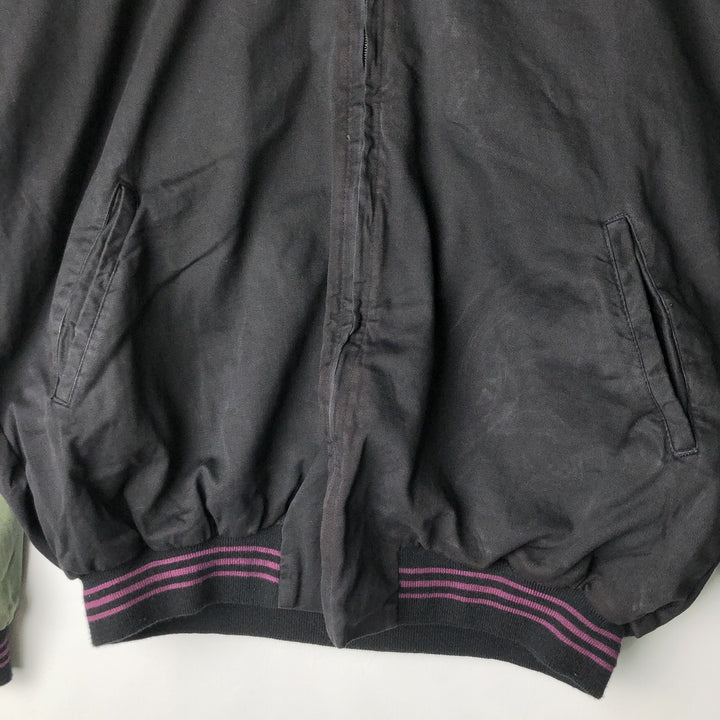 Ashworth Cotton Varsity Jacket, Made in USA, Men's Size L cotton black type Vintage Second Hand