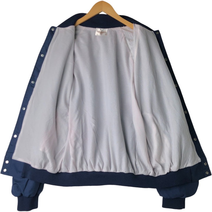Vintage 1990'S AUBURN Varsity Jacket, Award Jacket, Made in USA, Men's XL polyester navy blue type Vintage Second Hand