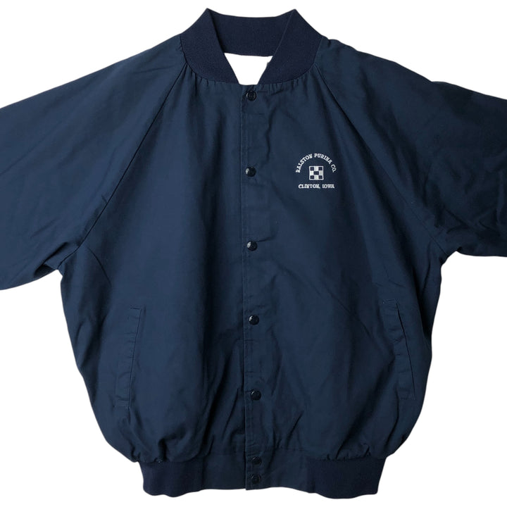 Vintage 1990'S AUBURN Varsity Jacket, Award Jacket, Made in USA, Men's XL polyester navy blue type Vintage Second Hand