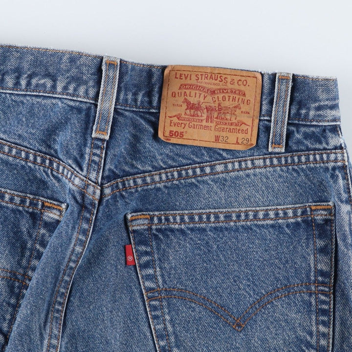 90'S Levi's 00505-0216 Regular Fit Straight Leg Tapered Denim Pants, Men's, Size W31 (Vintage) cotton blue type Vintage Second Hand
