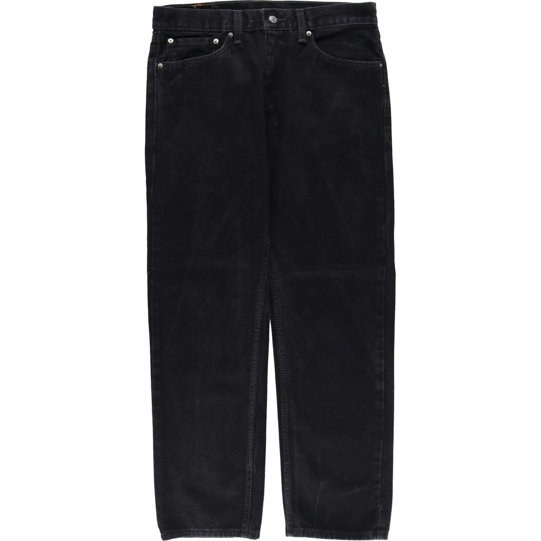 Levi's 505 Black Denim Tapered Denim Pants for Men, W34 equivalent cotton black type Vintage Second Hand