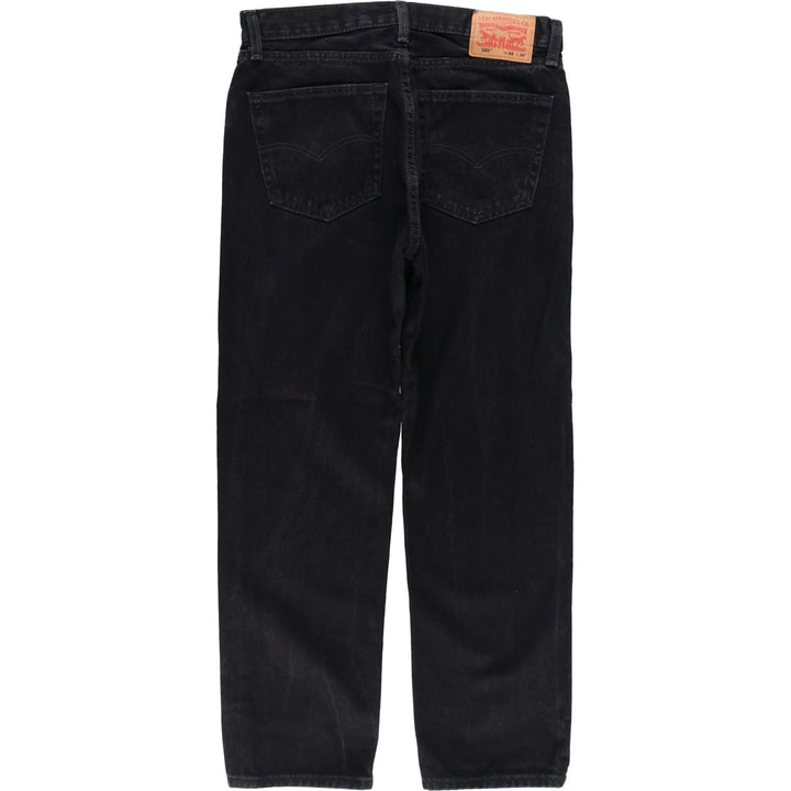 Levi's 505 Black Denim Tapered Denim Pants for Men, W34 equivalent cotton black type Vintage Second Hand