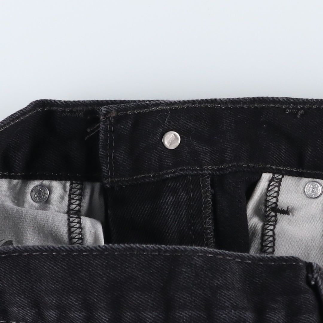 Levi's 505 Black Denim Tapered Denim Pants for Men, W34 equivalent cotton black type Vintage Second Hand