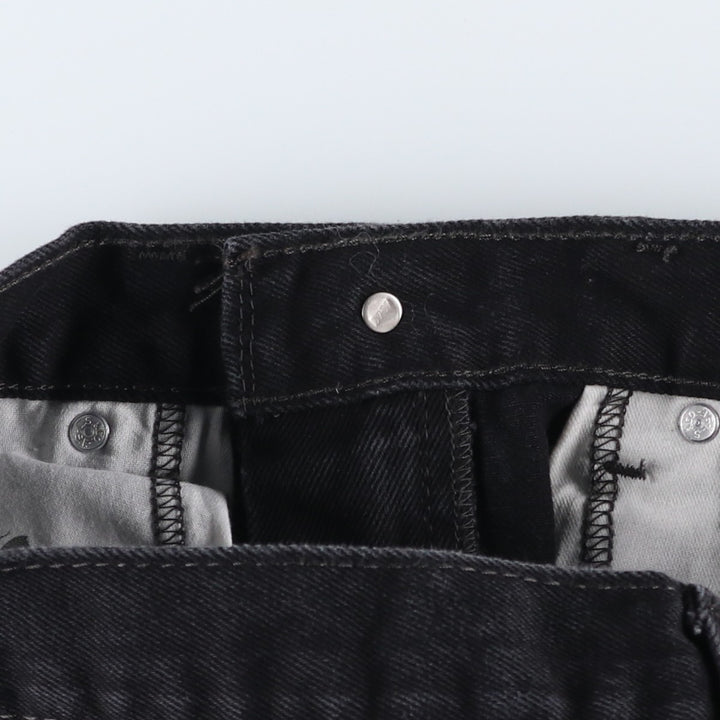 Levi's 505 Black Denim Tapered Denim Pants for Men, W34 equivalent cotton black type Vintage Second Hand