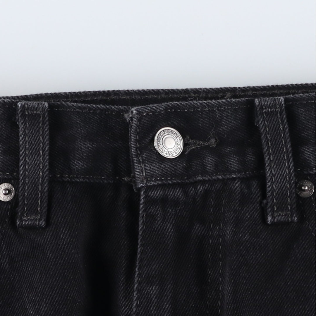 Levi's 505 Black Denim Tapered Denim Pants for Men, W34 equivalent cotton black type Vintage Second Hand