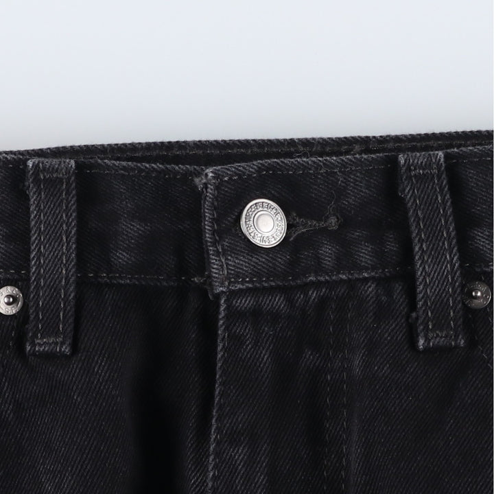 Levi's 505 Black Denim Tapered Denim Pants for Men, W34 equivalent cotton black type Vintage Second Hand