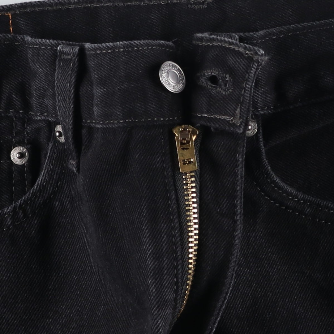 Levi's 505 Black Denim Tapered Denim Pants for Men, W34 equivalent cotton black type Vintage Second Hand