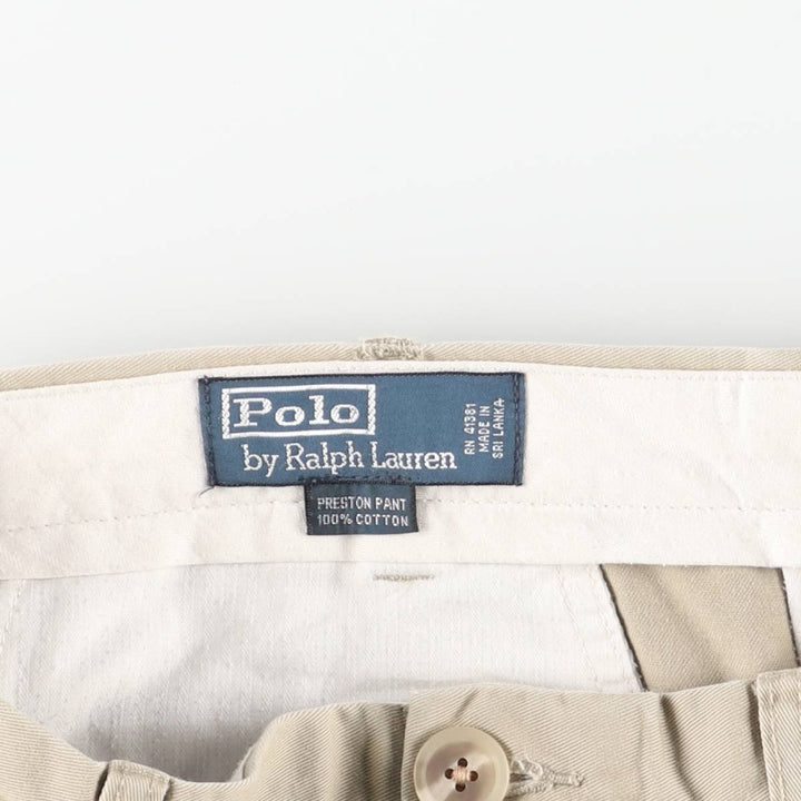 Ralph Lauren POLO by Ralph Lauren PRESTON PANT Chino pants for men, equivalent to w36 cotton Beige type Vintage Second Hand
